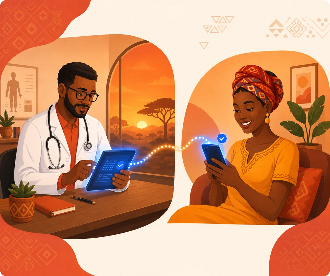 Doctor and patient connected through MediEazy